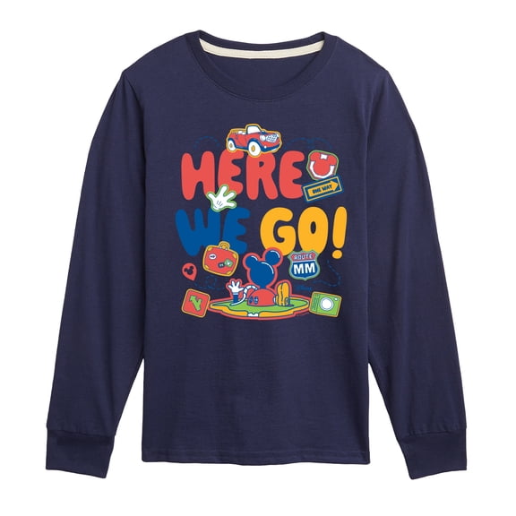 Disney - Here We Go - Youth Boys Long Sleeve Graphic T-Shirt