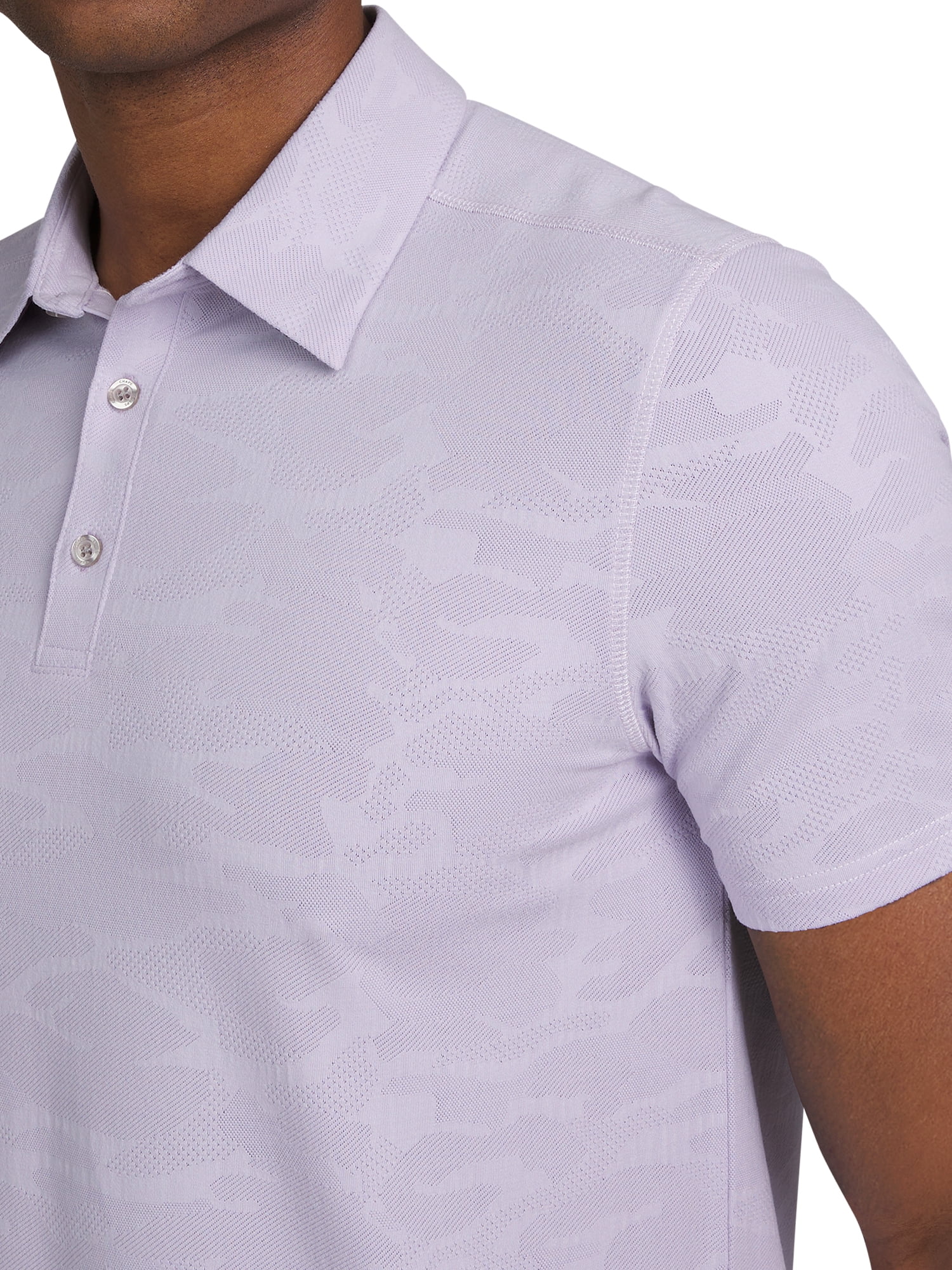 Chaps Golf Men's and Big Men's Classic Fit Short Sleeve Camo Stretch Polo Shirt