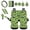 Cartoon Tractor Pattern, variant on Chririnla Palm Tree Car Accessories Full Set Tropical Breathable Car Front Back Seats Covers Sets 14 Pieces with Shoulder Pads, Gear Shift Cover, Handbrake Pad, Automotive Interior Accessories