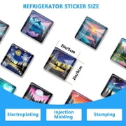 Magnet Maker Machine 2x2 in, Square Fridge Magnet Button Badge Making Tool with Paper Cutter, Craft Kits with 100 Sets Supplies for Home or Business