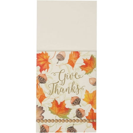 Fall Leaves Thanksgiving Silverware Wraps, Gold,
