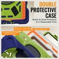 thumbnail image 4 of XYX Case for Samsung Galaxy Tab A11 8.7 inch SM-X130/SM-X135, 360 Degree Rotating Hand Grip Shockproof Cover with Shoulder Strap, NavyBlue Lime, 4 of 7
