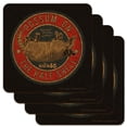 thumbnail image 1 of Back 40 Possum on the Half Shell Roadkill Low Profile Novelty Cork Coaster Set, 1 of 4