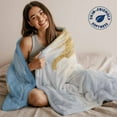 thumbnail image 2 of Blue Gold Textured Throw Blankets, Abstract Modern Art Soft Fleece Blanket Decorative for Home Sofa Couch Chair Living Bedroom, 30x40 Inches,, 2 of 9