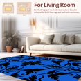 thumbnail image 2 of ODIKA 2'x3' Machine Washable Non-Slip Area Rug, Sophisticated Damask Floral Arrangement With Flowing Leafy Vines High Traffic Rug, Blue, 371822, 2 of 7