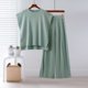 thumbnail image 1 of Pantalones Conjunto de pantalones de camiseta informal para mujer, cuello redondo, sin mangas, atuendo diario (verde M) Kuymtek Verde T M para Mujer, 1 of 6