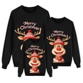 thumbnail image 5 of SUXIAN Family Christmas Sweatshirt Long Sleeve Crewneck Print Soft Lightweight Parent Child Outfits Kids Sweatshirt, 5 of 7