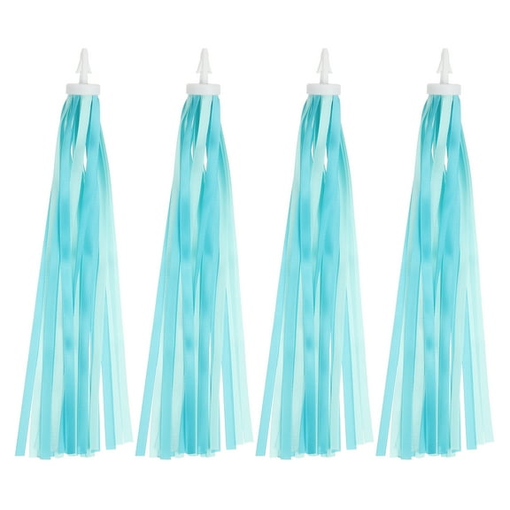 Uxcell Bike Streamers Colorful Bike Tassels Scooter Handlebar Streamers Bicycle Tassel Ribbon for Girls Bicycle Tricycle Handles Accessory (Light Blue, Pack of 4)