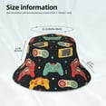 thumbnail image 4 of Daiia Retro Video Game Pattern Bucket Hat - Trendy Cotton Sun Hat for Beach, Golf, Fishing - Fun Outdoor Vacation Boonie for Men and Women, 4 of 9