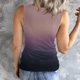 thumbnail image 4 of Camiseta sin mangas para mujer Sexy 1/4 Zip Up Gradient Scoop Neck Chaleco sin mangas Summer Trendy Slim Skinny Pullover Túnica Tees Fridja qr3081, 4 of 6
