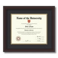 thumbnail image 1 of ArtToFrames 10x12" Diploma Frame - Framed in Traditional Cherry with Steps with Black and Gold Mats, Comes with Regular Glass and a sawtooth hanger for Wall Hanging (Diploma-4165-10x12), 1 of 5