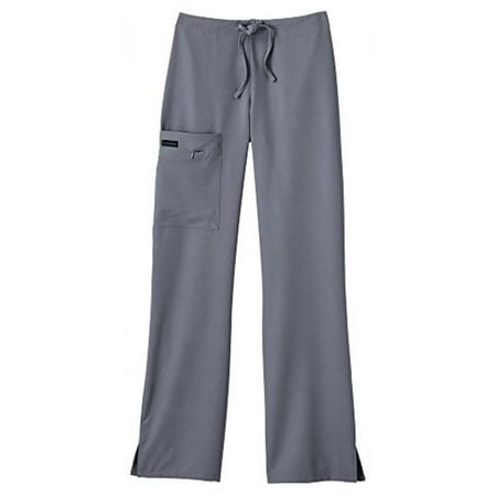 - Classic Fit Collection by Jockey Women's Tri Blend Zipper Scrub Pants Medium Pewter