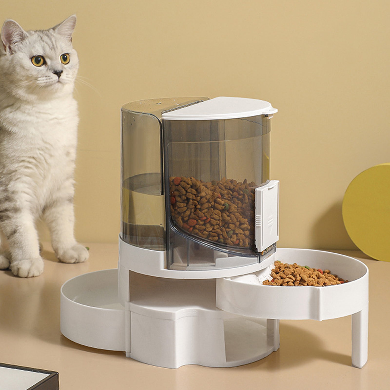 2in1 Pet Water Bowl Feeder Automatic Dog Feeding Bowl Water Dispenser Drinking Bowl Container Pet Dishware