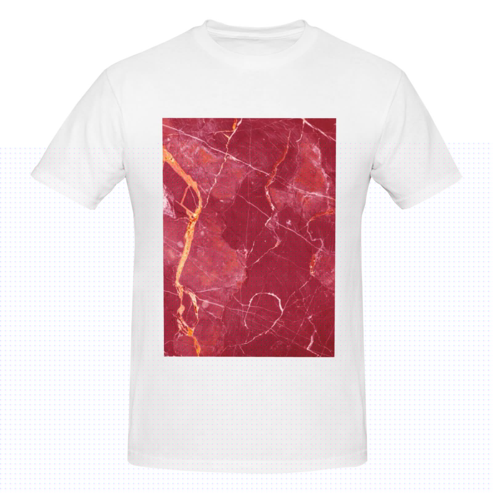 thumbnail image 4 of Bingfone Abstract Red Marble Men'S Loose Fit Short-Sleeve Pocket T-Shirt, 4 of 7