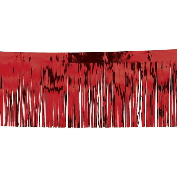 Red Metallic Float Fringe (10Ft) - Party Decor - 1 Piece