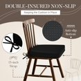 thumbnail image 5 of Chair Cushions for Dining Chairs 4 Pack, D-Shaped Kitchen Chair Cushions with Ties Set of 4, 2.5" Thick Seat Cushions for Dining Room/Kitchen Chairs, 17" x 16", Black, 5 of 15