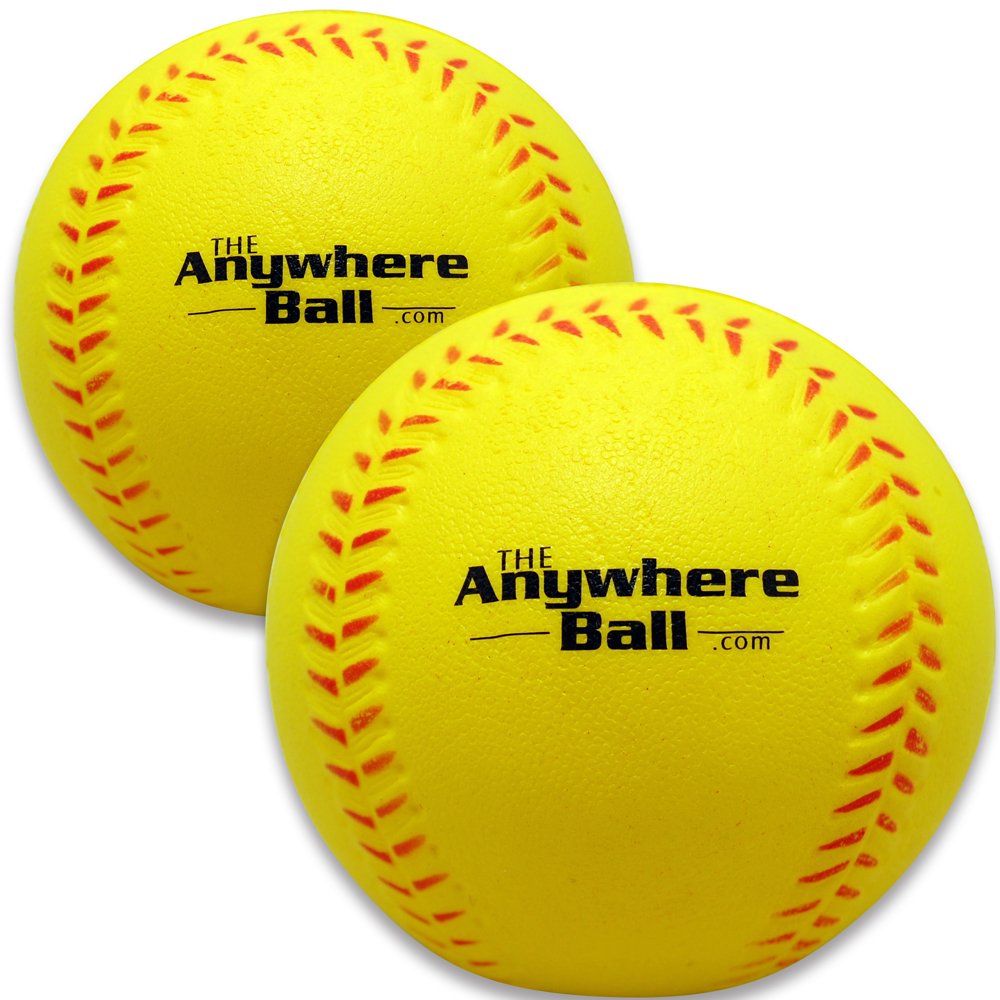 The Anywhere Ball Baseball & Softball Foam Training Ball (2 Pack Bundle