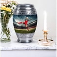 thumbnail image 4 of Soccer Urns For Ashes Adult Female - Cremation Urn For Human Ashes, Cremation Urns For Men, Metal Urn 10 Inch, Large Human Cremation Urn - Ashes Urns Human Remains, Funeral Urn For Adult Ashes, 4 of 5