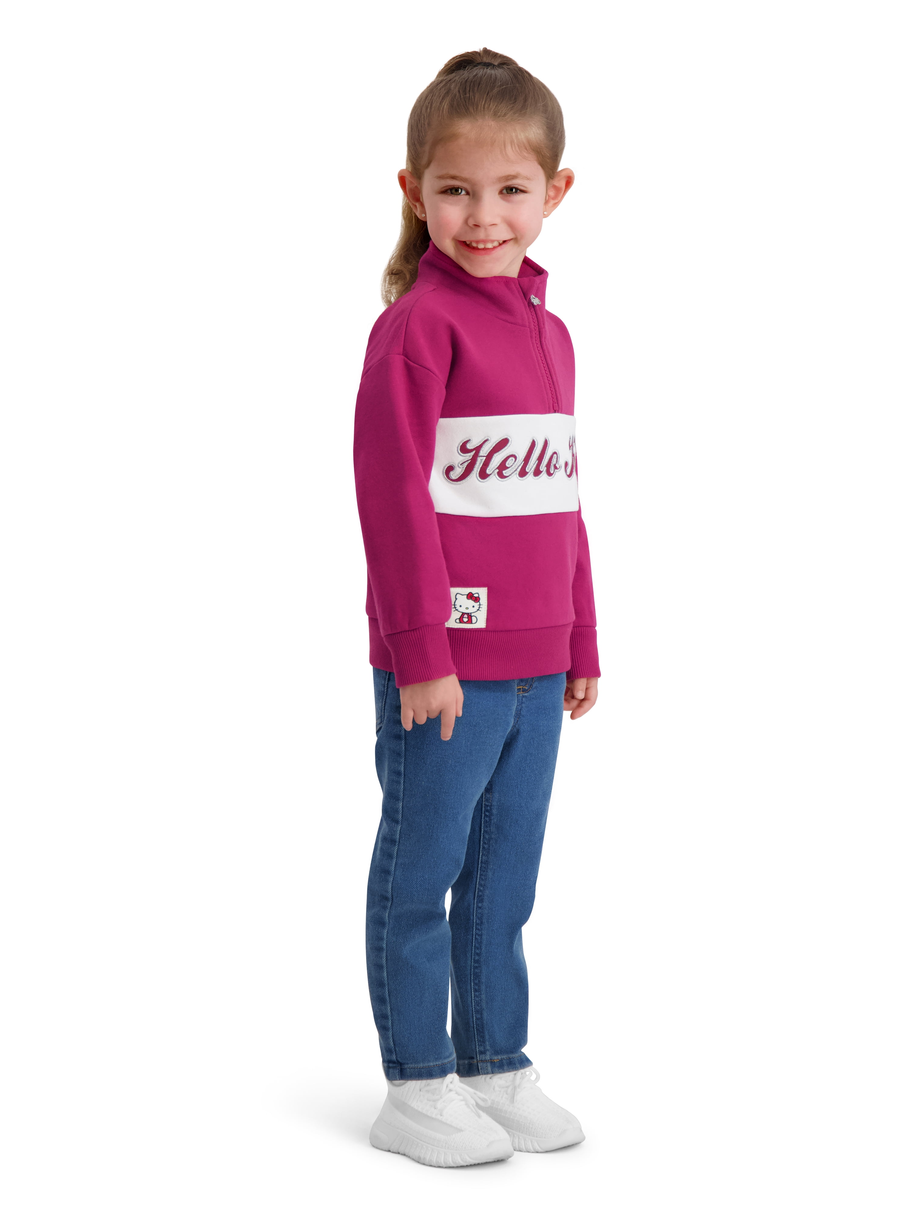 Hello Kitty Toddler Girls Quarter Zip Top, Sizes 12 Months - 5T