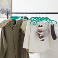 thumbnail image 4 of VECELO 20-Pack Velvet Clothes Hangers, 16.5in Heavy-Duty Hangers with Adjustable Clips, Non-Slip, Space-Saving, Green, 4 of 5