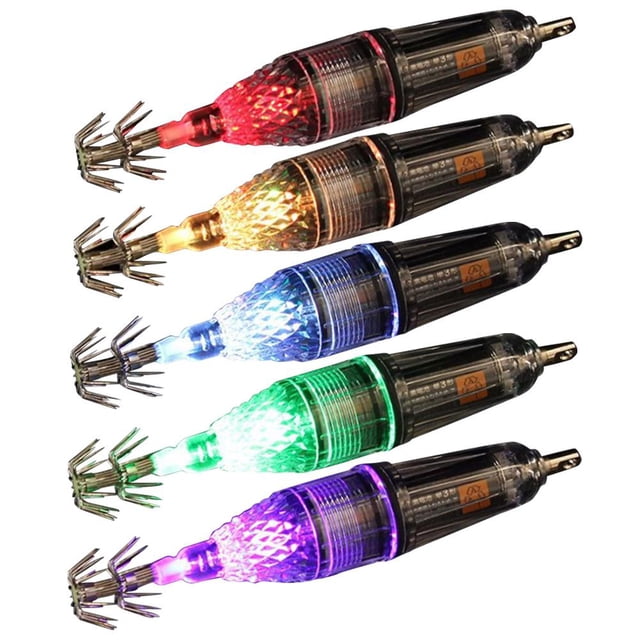 Pesca Lámpara de señuelo de calamar LED Pesca Calamar Pulpo Sepia Luz de atracción (Rojo)
