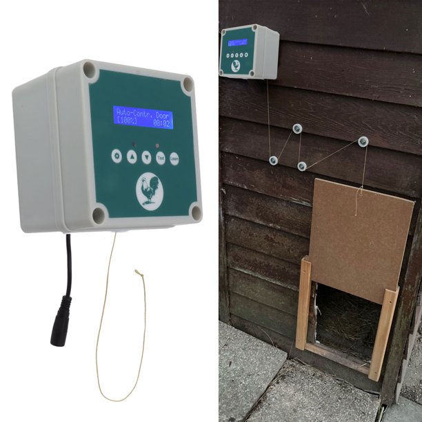 Abridor Automático De Puerta De Gallinero ANGGREK Kit De Motor Eléctrico Con Temporizador Sensor De Luz Control Remoto Accesorios Impermeables