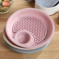 thumbnail image 2 of Kitchen Double Wheat Straw Disc Tool with Mini Seasoning Disk Fruit Bowl Dumpling Plate Tableware Green, 2 of 6