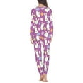 thumbnail image 3 of FKELYI 2 Packs Eggs Easter Women Pj Set Comfortable Rabbit Long Sleeve Sleepwear Pajamas Purple Casual Size 6XL Party Cozy Pajamas for Women, 3 of 4