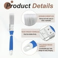 thumbnail image 4 of Uxcell 1" Width Angle Paint Brush Synthetic Bristle with Plastic Handle Tool, Grey 4Pcs, 4 of 7