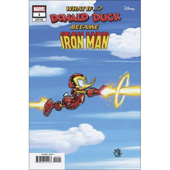 Marvel And Disney: What If ? Donald Duck Became Iron Man #1C VF ; Marvel Comic Book