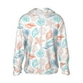 thumbnail image 2 of Uemuo Colorful Seashells1 Pattern Women's Full Zip UPF 50+ Sun Protection Hoodie Jacket Long Sleeve Sun Shirt Hiking Outdoor Performance with Pockets-, 2 of 9