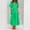 Green, variant on Women's Summer Casual Short Sleeve V Neck Swing Dress Casual Flowy Tiered Maxi Beach Dress Women Junior Dresses Dress Woman Dress Casual Short Button Front Dresses Swing Party Dresses for Women Cute