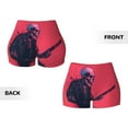 thumbnail image 6 of Workout Shorts Women, Rock Skull Guitarist Biker Shorts for Women Running Gym Spandex Shorts Tummy Control, 6 of 8