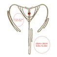 thumbnail image 3 of Hot Girl G-string Crystal Thong Versatile Heart Waist Belt for Nightclub Party Rhinestones Heart Panties Body Jewelry, 3 of 8