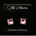 thumbnail image 3 of Mi Amore Post-Earrings Silver-Tone/Pink, 3 of 4