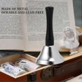 thumbnail image 2 of 24 Pieces Hand Silver Steel Service Handbells Black Wooden Handle Diatonic Metal Musical Percussion, 2 of 5