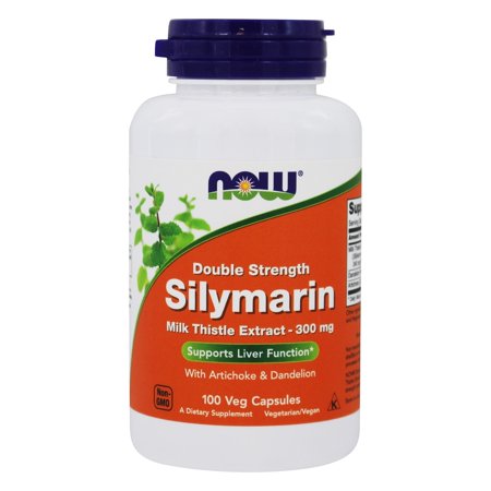 Dandelion Milk Thistle NOW Foods - Silymarin Milk Thistle Extract with Artichoke and Dandelion - 2X - 300 mg. - 100 Vegetarian Capsules ()