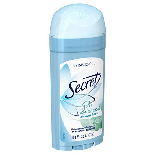 Secret Antiperspirant Deodorant for Women, Shower Fresh Scent, Invisible Solid, 2.6 Oz, Pack of 6