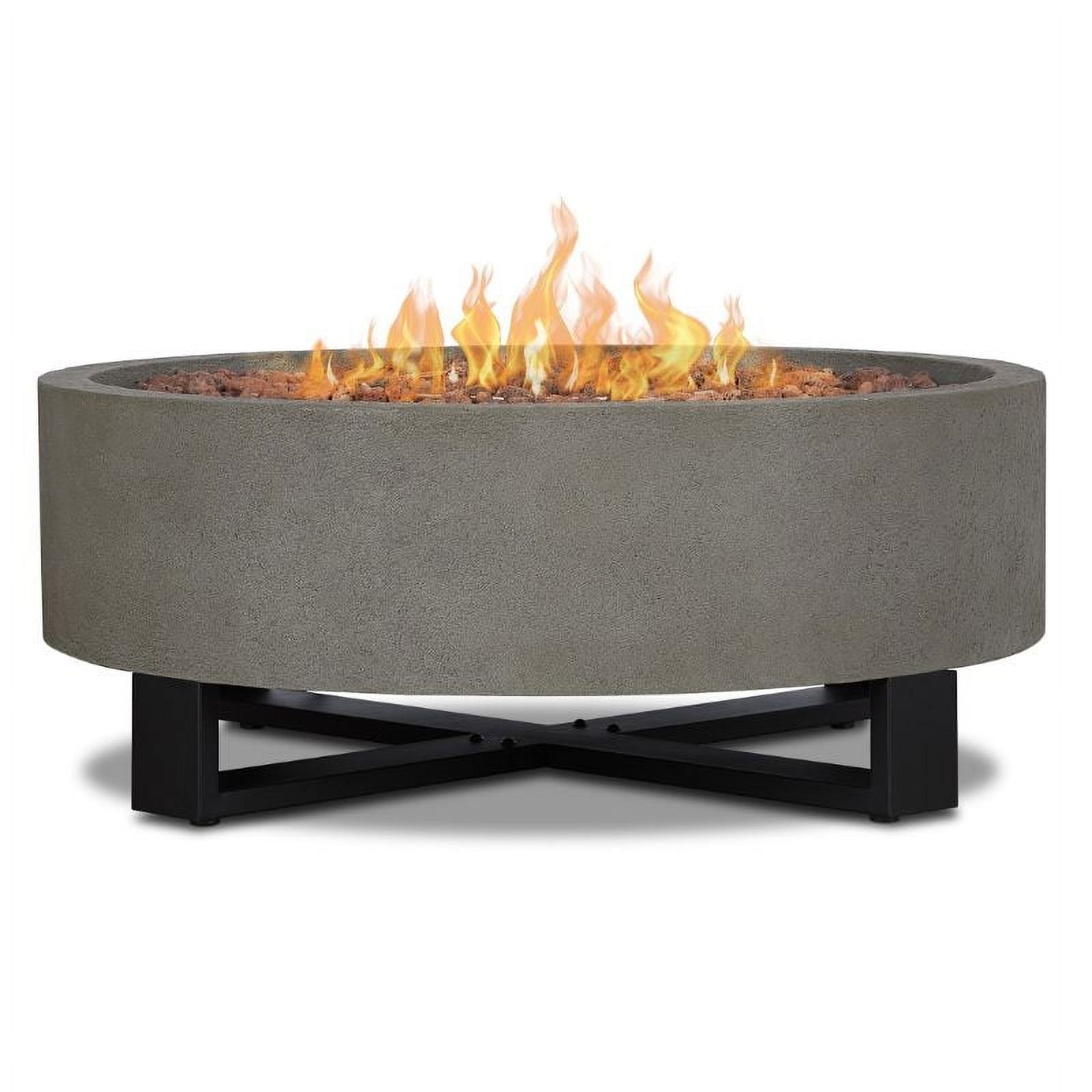 Home Square 4 Piece Set with Fire Bowl for Outdoors Patio Loveseat 2 End Tables - image 4 of 17