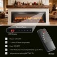 thumbnail image 6 of 54 inch in wall recessed electric fireplace with remote and multi color flame & emberbed, 6 of 20