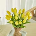 thumbnail image 2 of Scheam 20Pcs Artificial Yellow Tulip Flowers Tulip Stems PU Real Touch Tulips for Easter Spring Wreath Floral Arrangement Centerpiece Wedding Bouquet Memorial Day Cemetery, 2 of 8