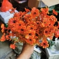 thumbnail image 2 of Artificial Fall Flowers Outdoors, 10 Bundles Autumn Faux Silk Flowers Fake Plants for Indoor Outside Yard Garden Porch Patio Autumn Thanksgiving Home Decor, 2 of 5