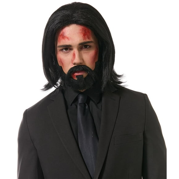 Set de peluca y barba Costume Culture Hitman para adultos