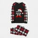 thumbnail image 3 of Pijamas familiares a juego de Navidad, diseño exclusivo, sombrero de Navidad, elfo, Santa, Negro, Rojo, conjunto de pijamas, 3 of 3