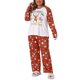 thumbnail image 4 of Conjunto de pijama de Navidad para mujer Agnes Orinda de talla grande de 2 piezas, pijama suave de dormir, parte superior de manga larga y pantalones capri, 2X blanco y rojo, 4 of 6
