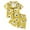 Yellow, variant on Summer Boys Girls Pajamas Set Short Sleeve Cartoon Prints Tops Shorts Sleepwear Outfits Pajamas Clothes Toddler Girl Stuff
