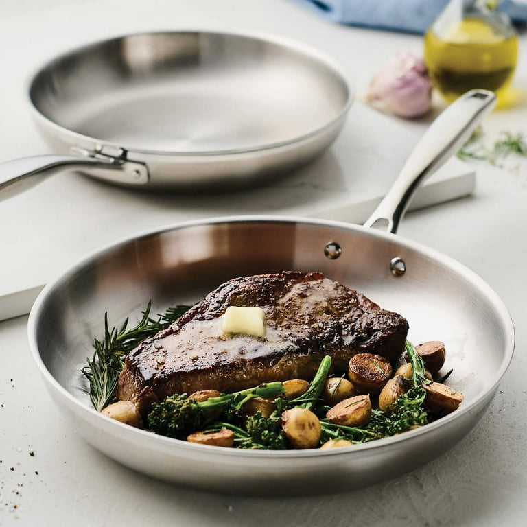 Tramontina Tri-Ply Clad Stainless Steel Fry Pan Set 2 Piece