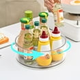 thumbnail image 3 of YIKA Clear Plastic Lazy Susan Organizer Round Rotating Turntable for Kitchen Cabinet Pantry Refrigerator Countertop Table Top Spice Condiments Baking Cosmetics Bathroom, 3 of 7