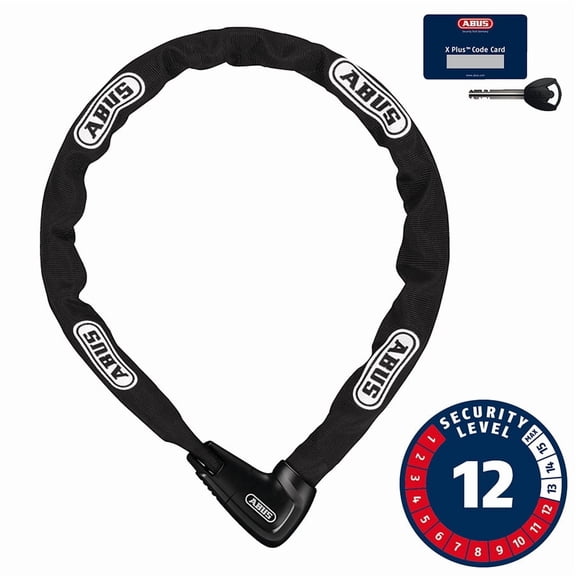 Abus 9809K/85 Steel-O-Chain Key Lock - Black