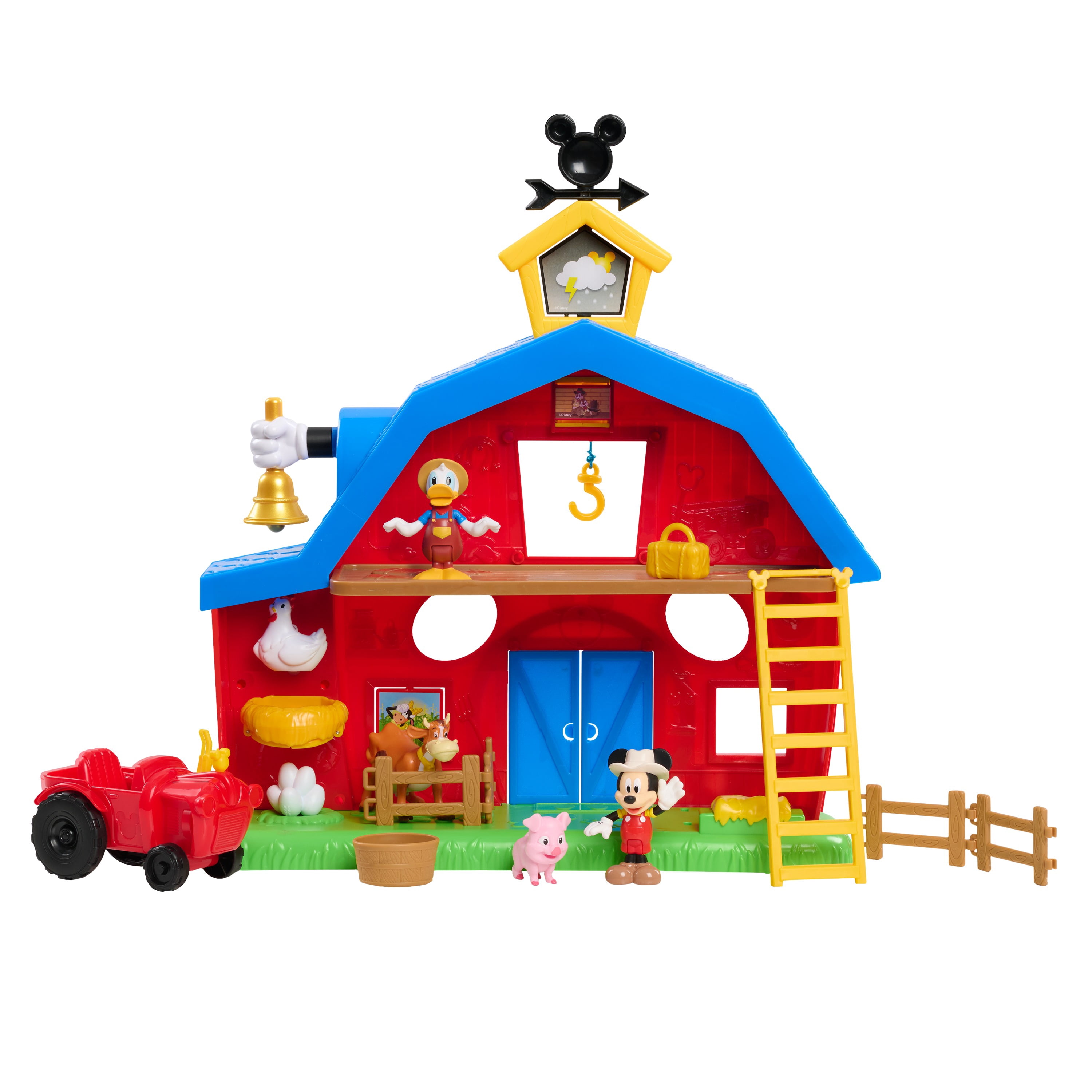 Disney Jr. Mickey Mouse Clubhouse Barnyard Fun Playset with Sounds, 15-pieces, Kids Ages 3+